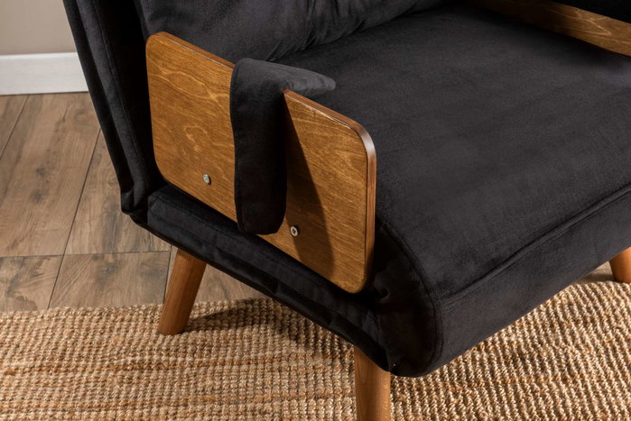 Atelier Del Sofa Cosmo Single - Sofá-Cama de 1 Plaza Negro